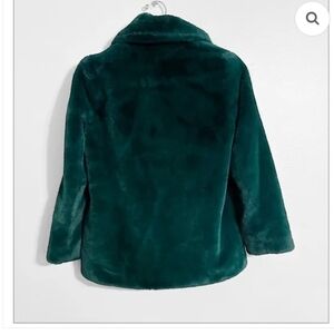 Banana Republic Green Faux Fur Coat